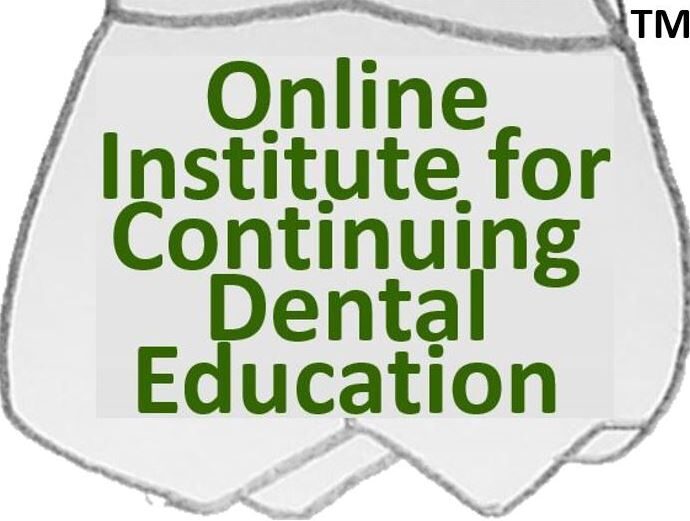 cropped-for-agd-pace-site-1.jpg Online Institute for Continuing Dental Education Trademark Logo. Green words embedded on the facial surface of a maxillary first molar.